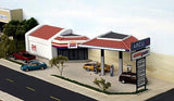 S-GS-001 - Modern Gas Station Backdrop Building in HO scale