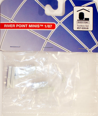 RPS 537 - 5250 . 69  White Toolbox Set Painted White, Consisting of: (2) Crossover Toolboxes; (4) 7' Side Mount Toolboxes; (2) Simulated 4,000 lb. Electric Winch