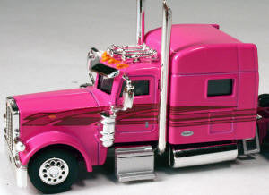 #T-6007 		Peterbilt 389 with 70 in Standard Sleeper Pink