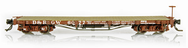 BM-B340310W  30' flat car  (weathered)  )    (new in box)