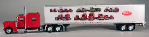 T 80342 Pete 389 Advertiser With 86 in Sleeper and 53 ft Dry Van
