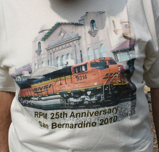 SH 102 Shirt XL BNSF  RPM 25th Anniversary San Bernardino 2010