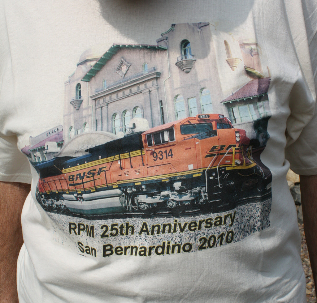 SH-102 Shirt XL BNSF  RPM 25th Anniversary San Bernardino 2010