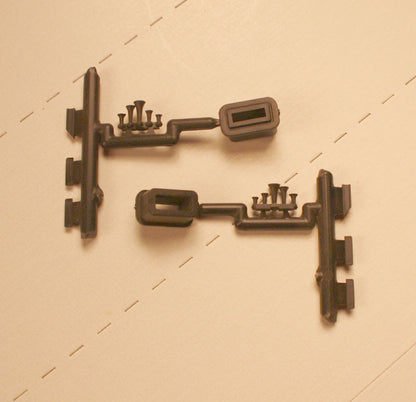 ATH 36588  B AMD 103 P42 exhaust horn antenas pkg 2 pair BLACK