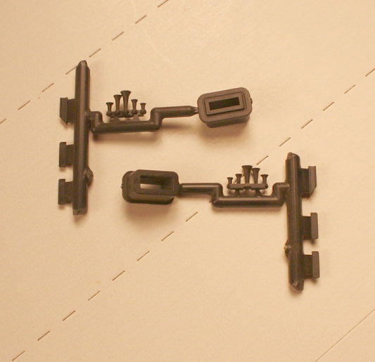 ATH 36588  B AMD 103 P42 exhaust horn antenas pkg 2 pair BLACK