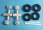 50106 - Front Tractor Wheel Set - 4 Cast 10 Hole Wheels (Budd Style) 4 Tires & Axles for 2 Tractors