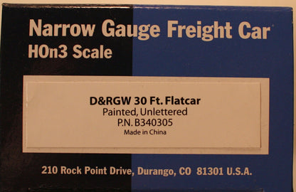 BM B340305 30' flat car unlettered new in box