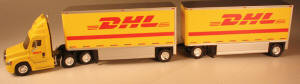 T SPT 3120  DHL Freightliner Cascadia 28 ft double trailers