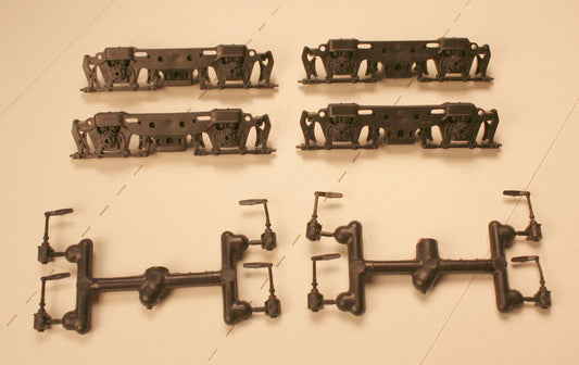 ATH 39020 SW 1000 / 1500  Sideframe Set (plastic) Flexicoil - Fits Athearn Switcher Trucks