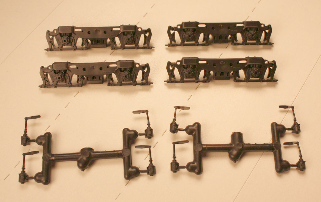 ATHSF -107,   SW 1000 / 1500  Sideframe Set (plastic) Flexicoil - Fits Athearn Switcher Trucks