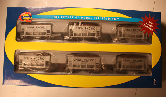 ATH 87048 HO RTR UP 24' Ore Cars removable loads set of 6