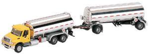 Bol 4504 86  International cab Yellow Boley Depart 1 87 vehicles double tanker