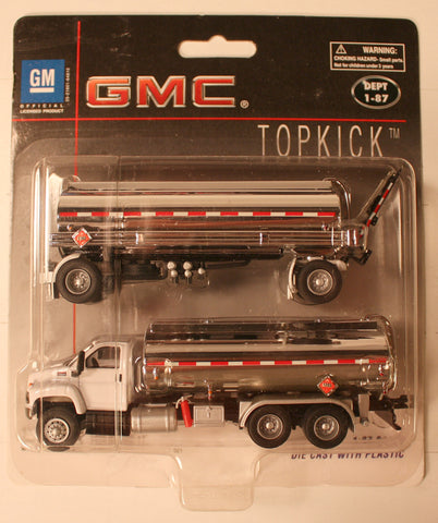Bol-3018-76   GMC cab (White)    Boley Depart. 1-87 vehicles  double tanker