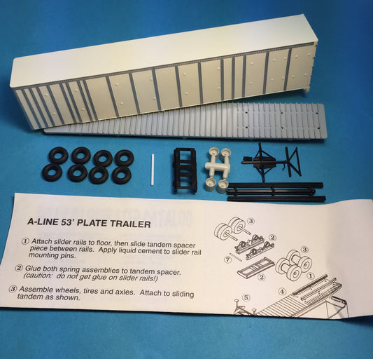 PPW 50501  53' Wabash Nat'l Plate Trailer Painted White with Silver Ribs