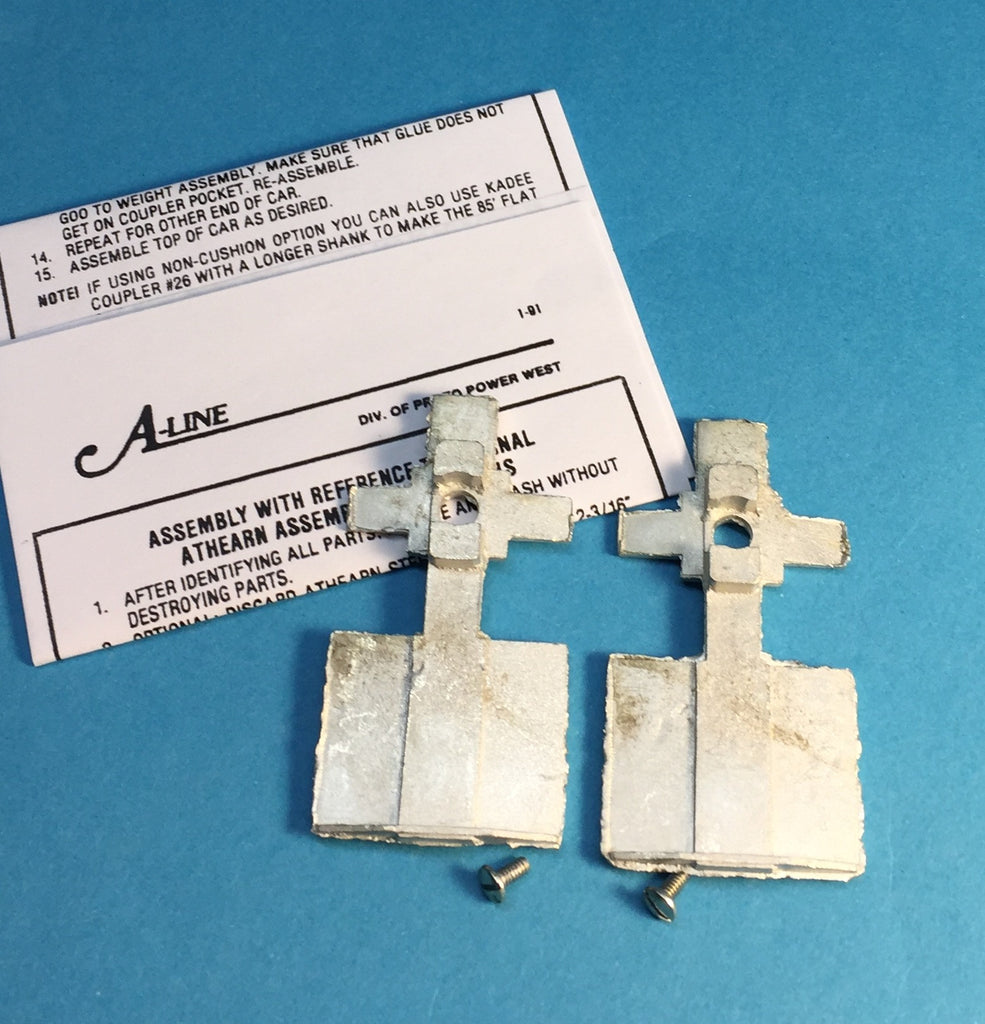 #13200 - Flat Car End Weight Set (1-car)  total weight is  1.5 oz.