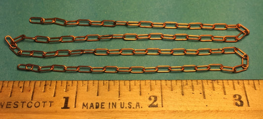 29271 - Miniature Chain - Brass 6 Links Per Inch  ( wire dia  .019 )  (12")