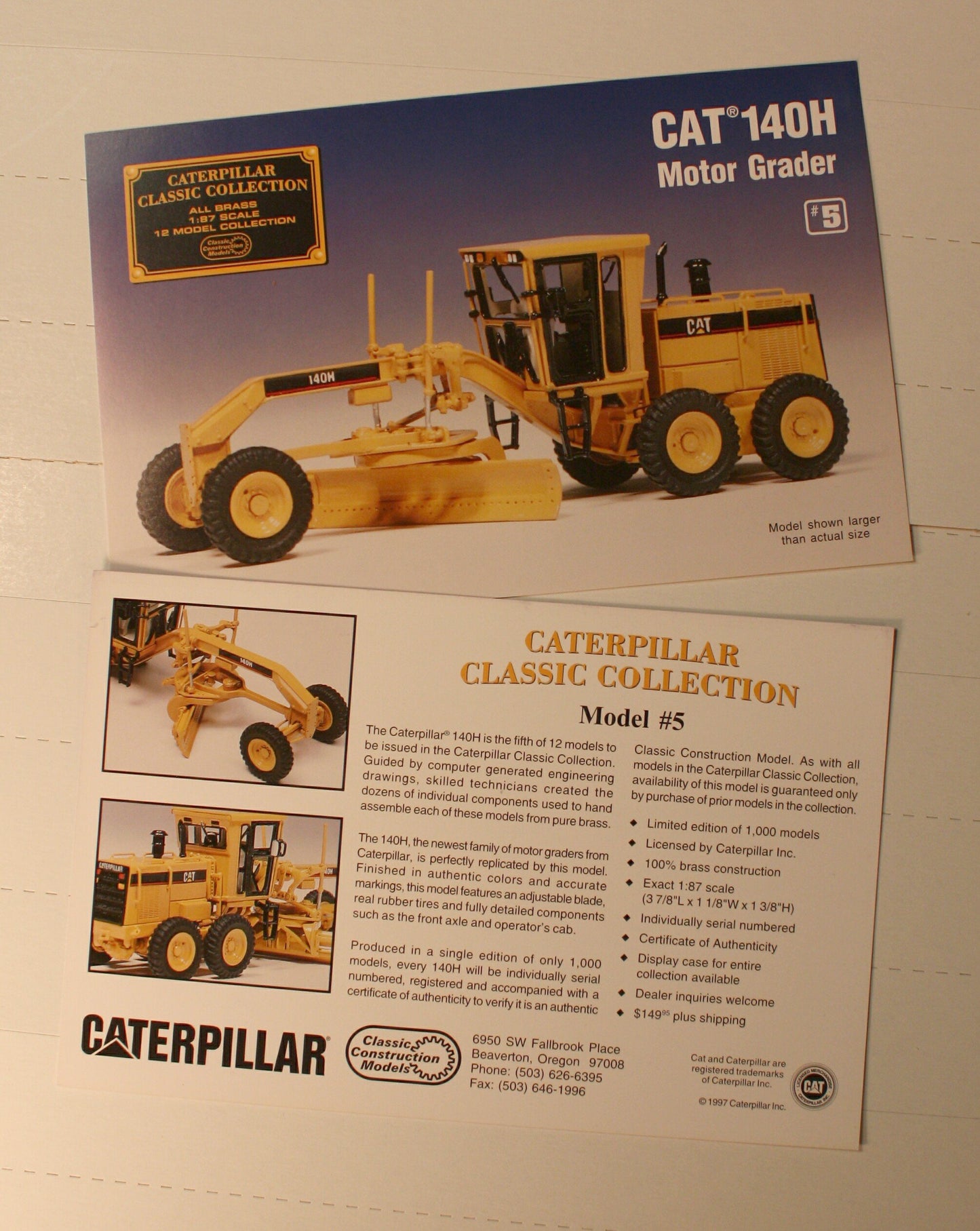 CCM  Classic Construction Models Collector Info Cards Set (12 cards double sided)